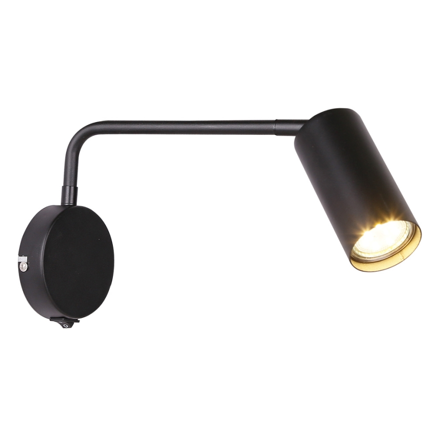 Sienas lampa TINA 1xGU10/15W/230V melna