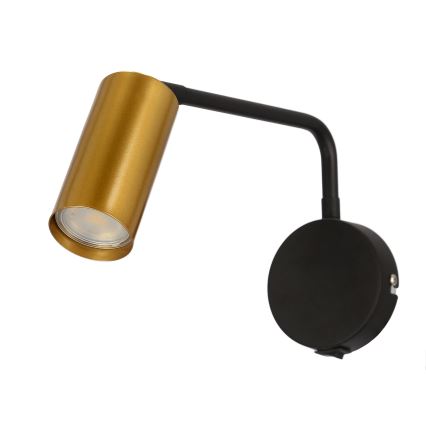 Sienas lampa TINA 1xGU10/15W/230V melna/zelta