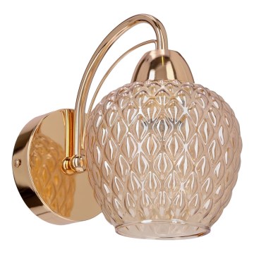 Sienas lampa TOBIAS 1xE27/40W/230V Rozā zelta