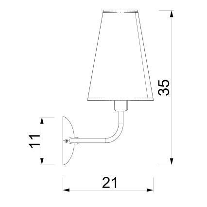 Sienas lampa TORTOLA 2xE14/15W/230V bēša