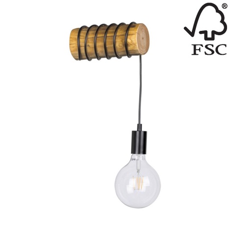 Sienas lampa TRABO 1xE27/25W/230V priede - FSC sertifikāts