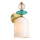 Sienas lampa TROPEA 1xE27/15W/230V zelta/dūmakaini rozā/zila/balta