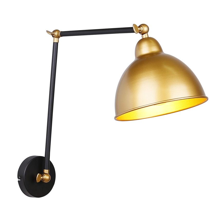 Sienas lampa TRUCK 1xE27/40W/230V zeltaina/melna