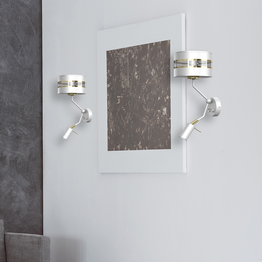 Sienas lampa ULTIMO 1xE27/40W/230V + 1xGU10/MR11/7W balta