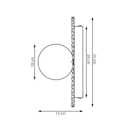 Sienas lampa UMBRA 1xG9/8W/230V sarkana