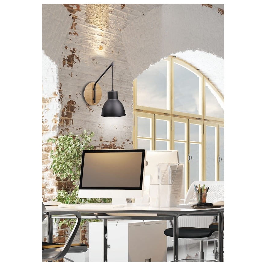 Sienas lampa VARIO 1xE27/60W/230V Bērzs