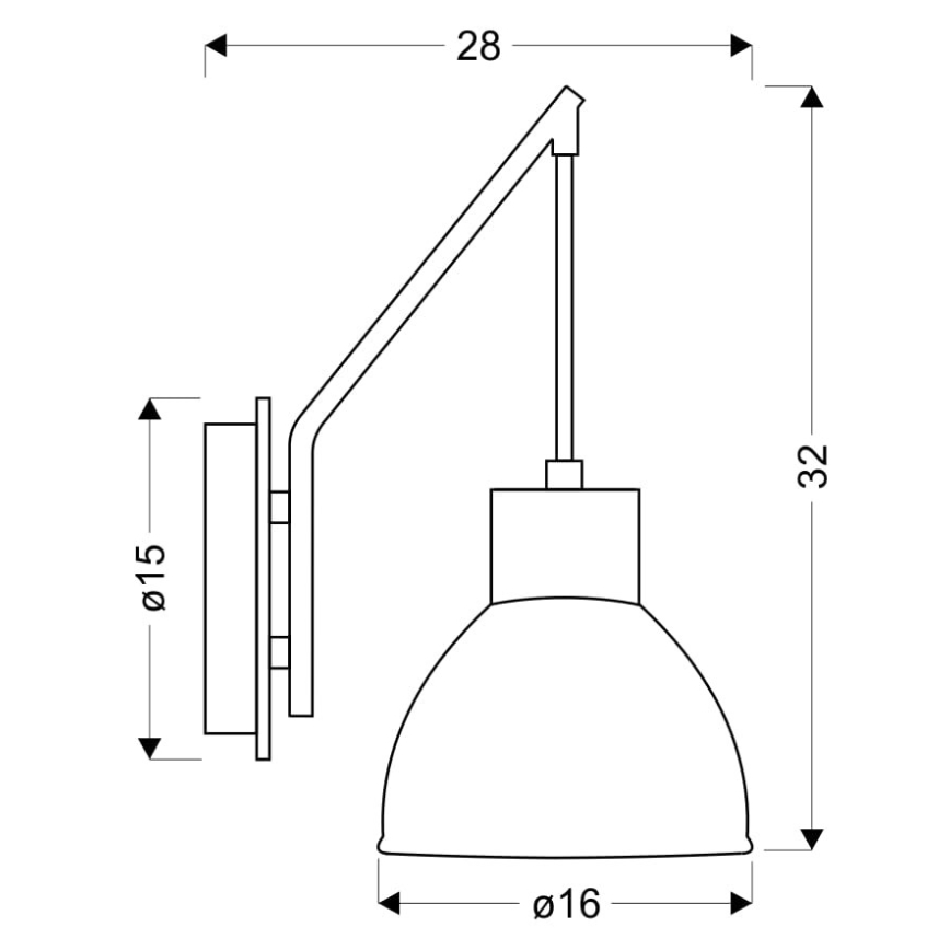 Sienas lampa VARIO 1xE27/60W/230V Bērzs