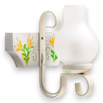Sienas lampa VELA 1xE14/40W/230V dižskābardis/krēmkrāsa - FSC sertificēts