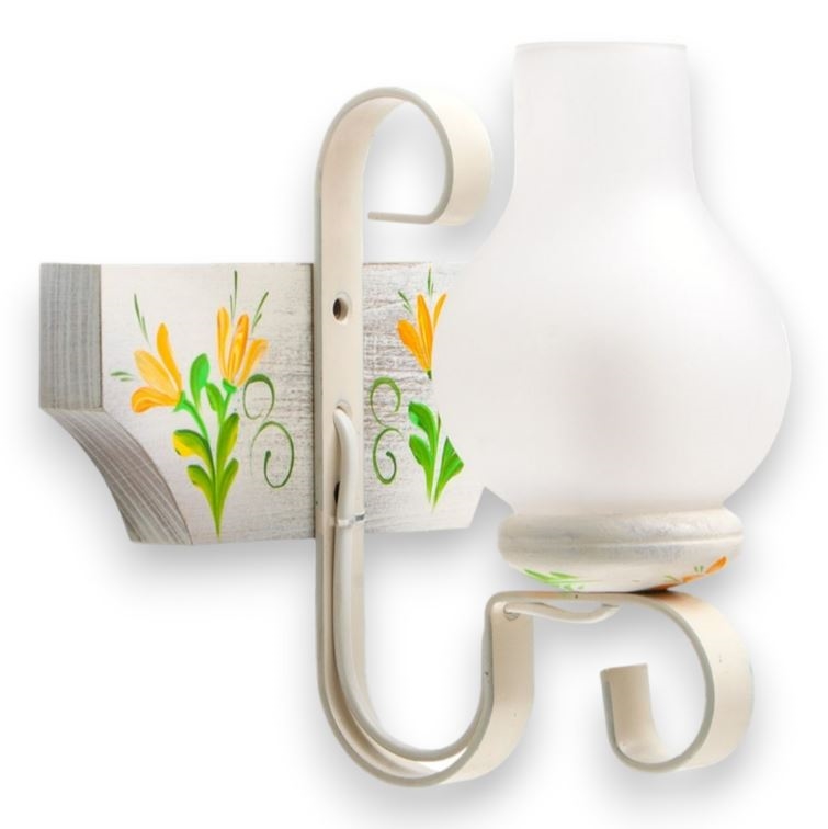 Sienas lampa VELA 1xE14/40W/230V dižskābardis/krēmkrāsa - FSC sertificēts