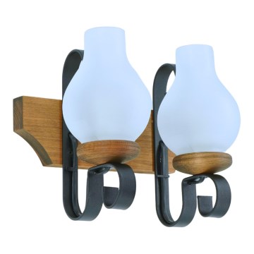 Sienas lampa VELA 2xE14/40W/230V dižskābardis - FSC sertificēts