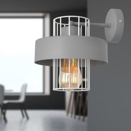 Sienas lampa VOLTA 1xE27/15W/230V pelēka