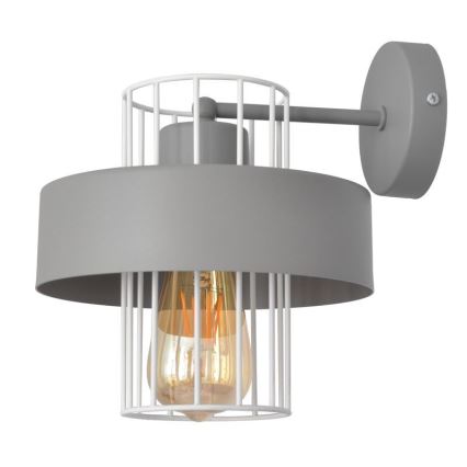 Sienas lampa VOLTA 1xE27/15W/230V pelēka