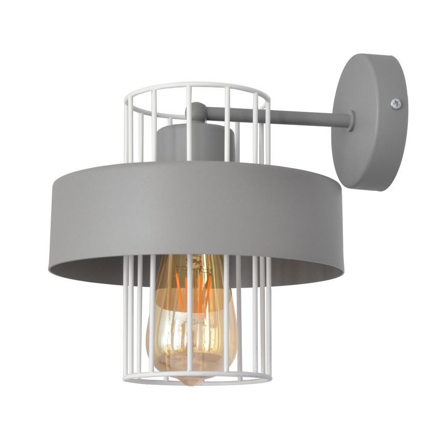 Sienas lampa VOLTA 1xE27/15W/230V pelēka