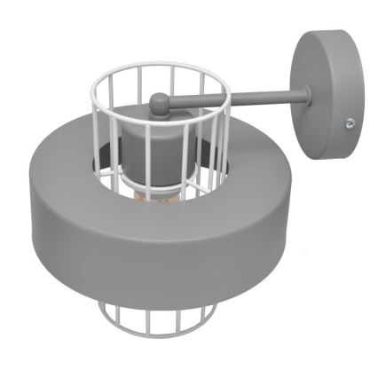 Sienas lampa VOLTA 1xE27/15W/230V pelēka