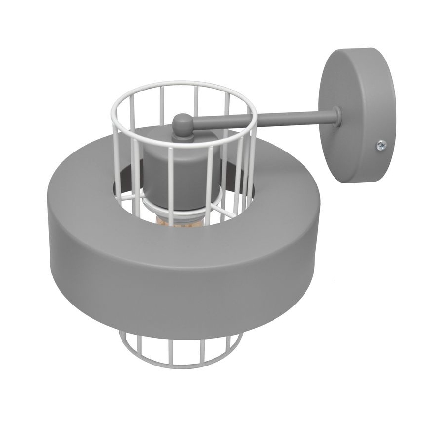 Sienas lampa VOLTA 1xE27/15W/230V pelēka