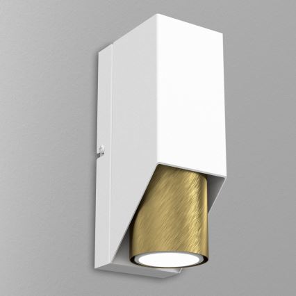 Sienas lampa WALL 1xGU10/8W/230V balta/misiņa