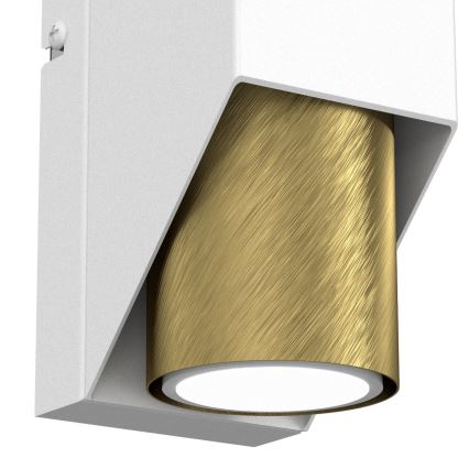Sienas lampa WALL 1xGU10/8W/230V balta/misiņa