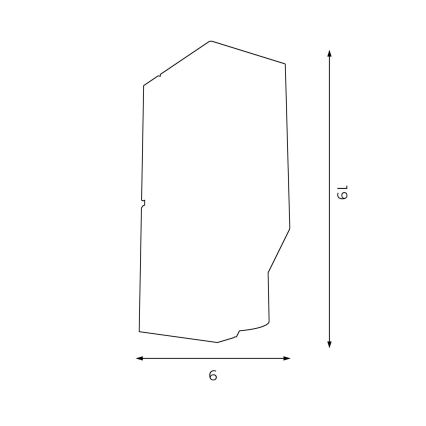 Sienas lampa WALL 1xGU10/8W/230V balta/vara