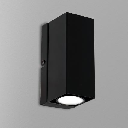 Sienas lampa WALL 1xGU10/8W/230V melna