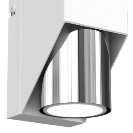 Sienas lampa WALL 1xGU10/8W/230Vbalta/spīdīgs hroms