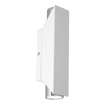 Sienas lampa WALL 2xGU10/8W/230V balta/spīdīgs hroms