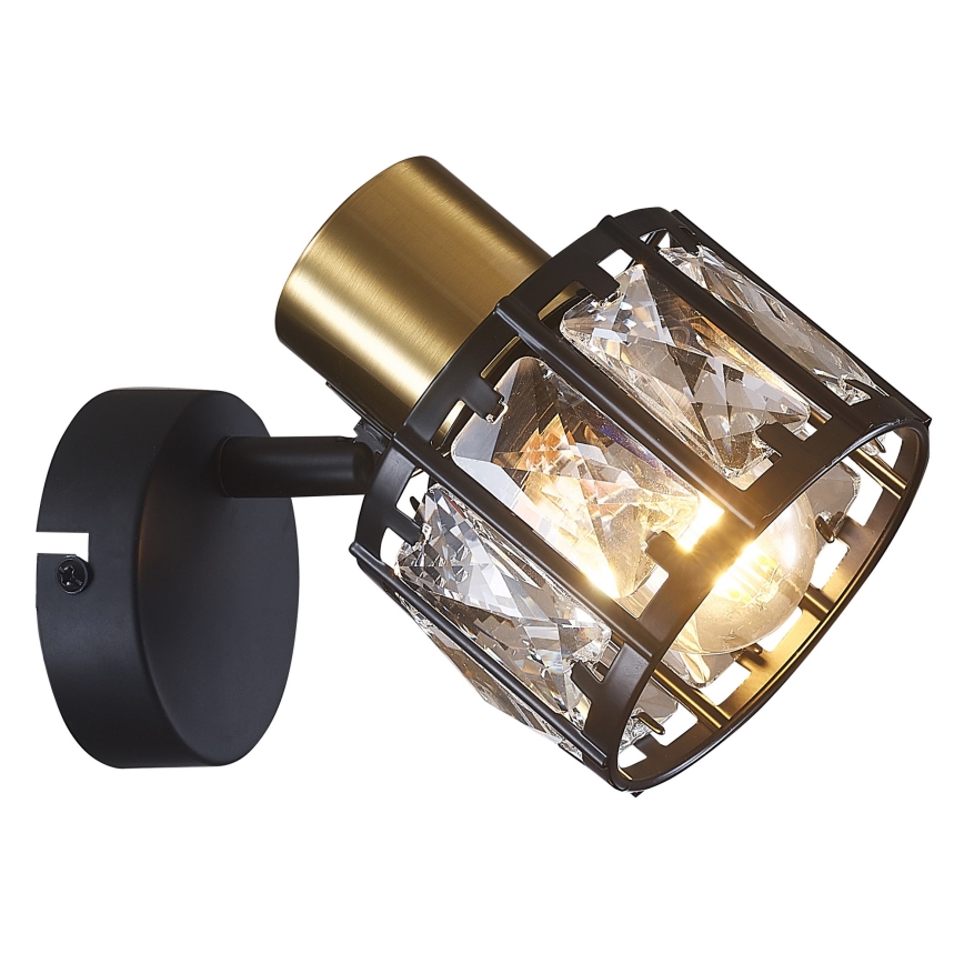 Sienas lampa ZAHARA 1xE27/10W/230V, melna