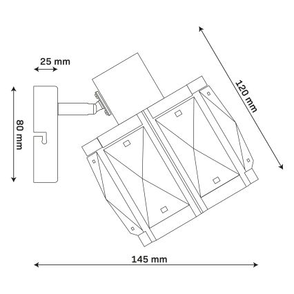 Sienas lampa ZAHARA 1xE27/10W/230V, melna