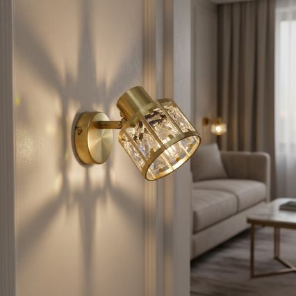 Sienas lampa ZAHARA 1xE27/10W/230V zeltaina