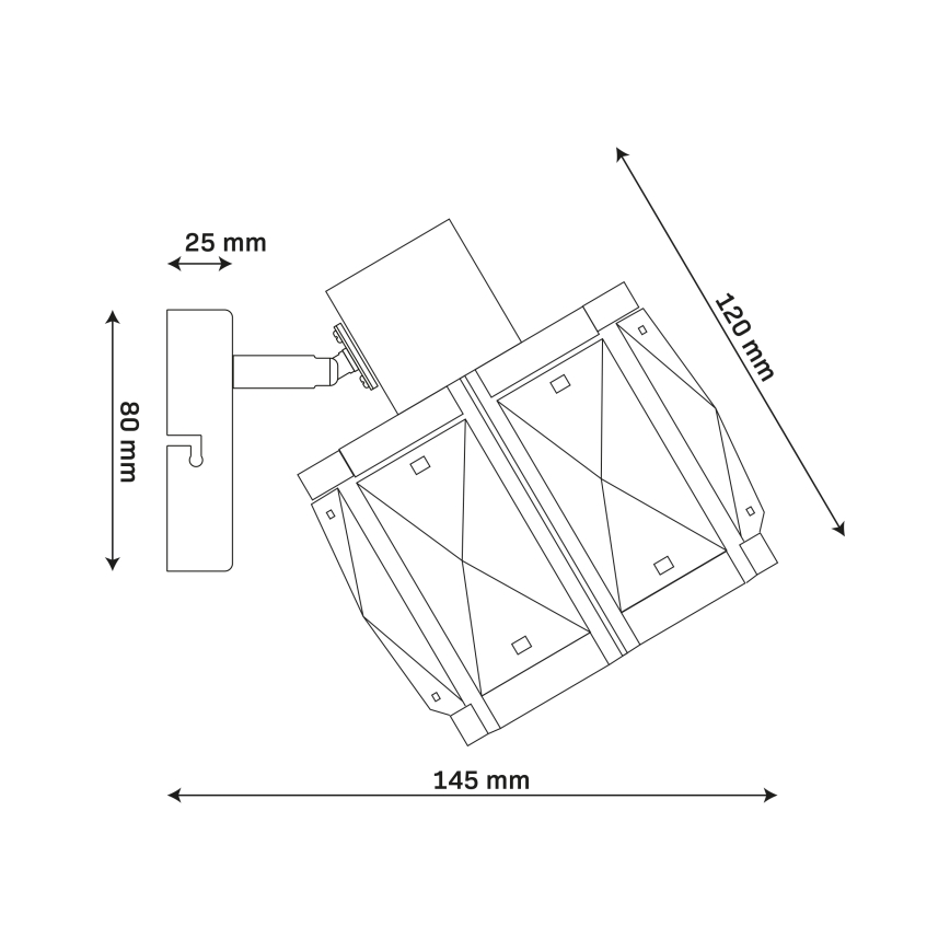 Sienas lampa ZAHARA 1xE27/10W/230V zeltaina