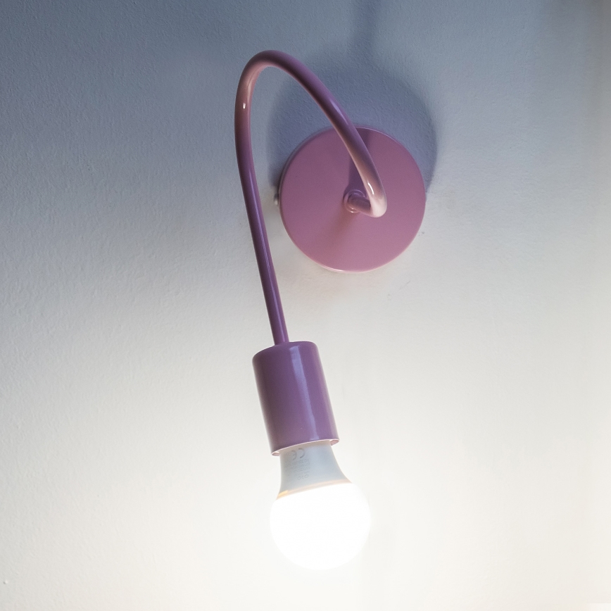 Sienas lampiņa OXFORD 1xE27/15W/230V rozā