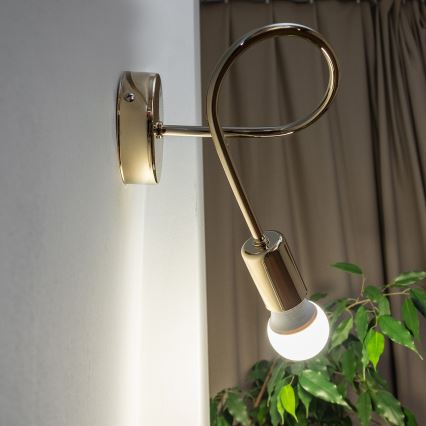 Sienas lampiņa OXFORD 1xE27/15W/230V zelta