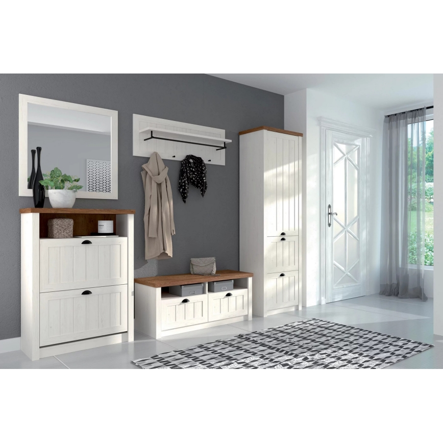 Sienas pakaramais LEMAS 40x109 cm balta