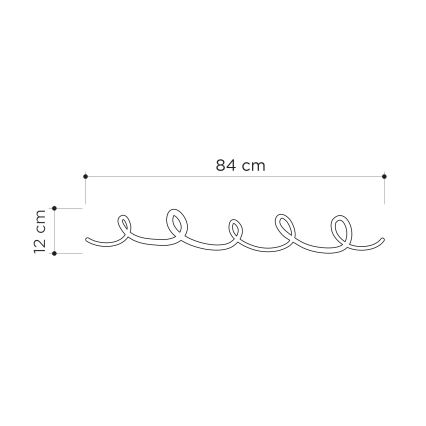 Sienas pakaramais SING 84x12 cm melna