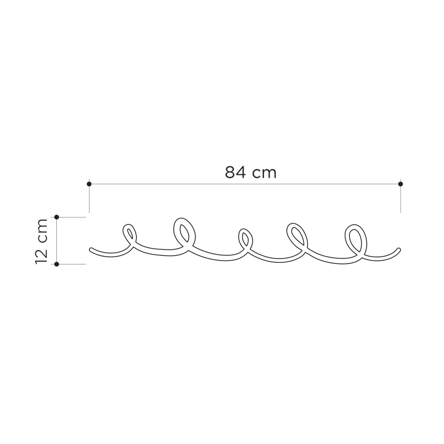 Sienas pakaramais SING 84x12 cm melna