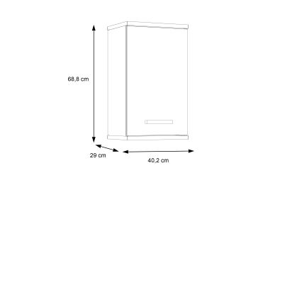 Sienas piestiprināms vannas istabas skapītis VENOM, antracīts/brūns