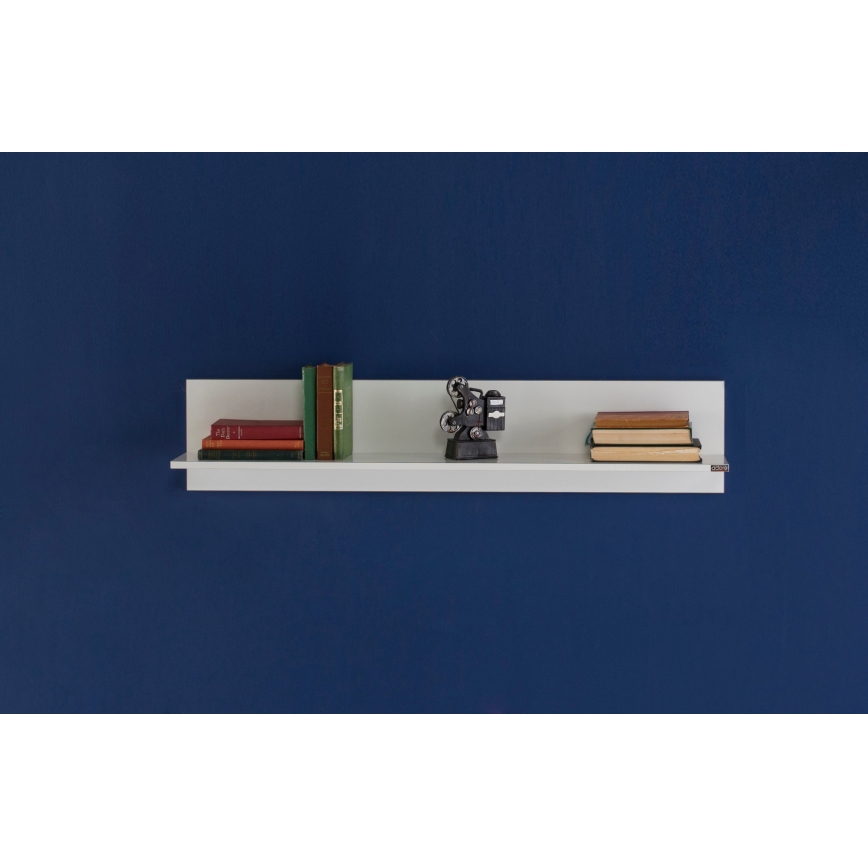 Sienas plaukts 25x120 cm balta