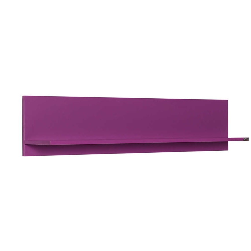 Sienas plaukts 25x120 cm violeta