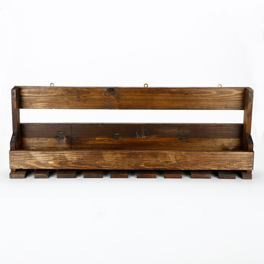 Sienas plaukts 28x102 cm egle brūna