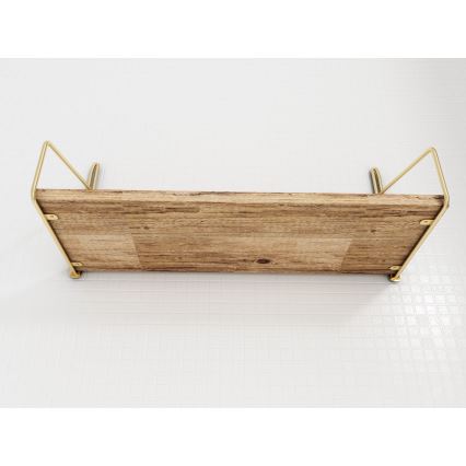 Sienas plaukts 45x16 cm ozols/zelta