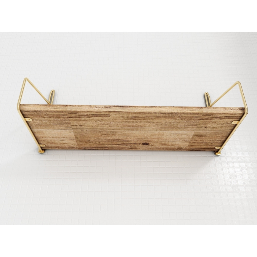Sienas plaukts 45x16 cm ozols/zelta