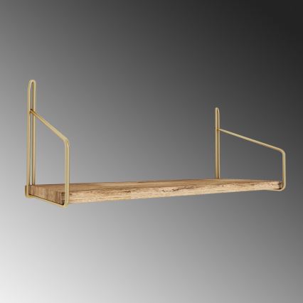 Sienas plaukts 45x16 cm ozols/zelta