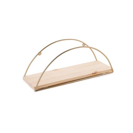 Sienas plaukts 45x18 cm ozols/zelta