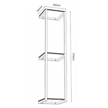 Sienas plaukts 77,5x18 cm