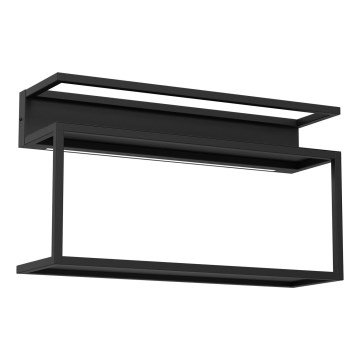 Sienas plaukts ar LED apgaismojumu SHELF 33x60 cm melna