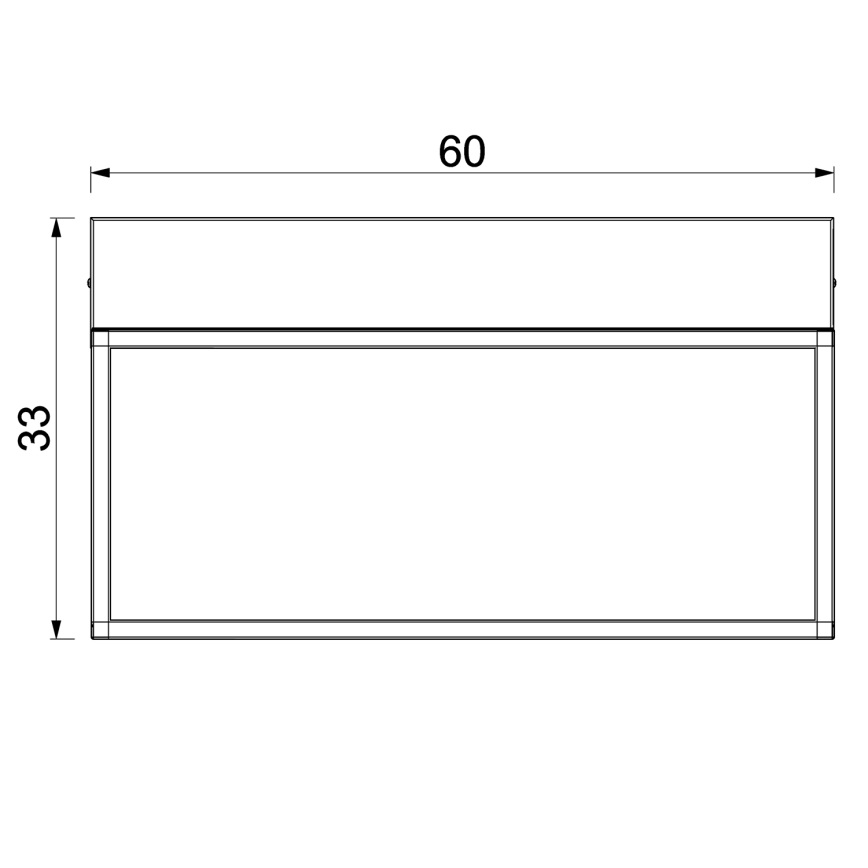 Sienas plaukts ar LED apgaismojumu SHELF 33x60 cm melna