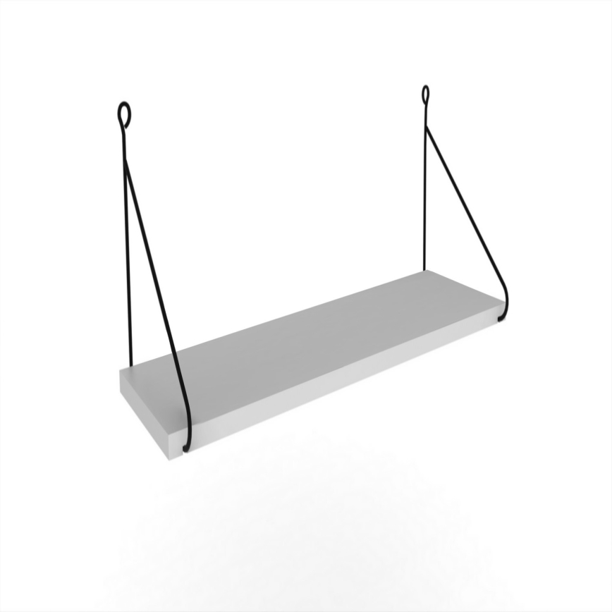 Sienas plaukts ARMONI 20x72 cm balts