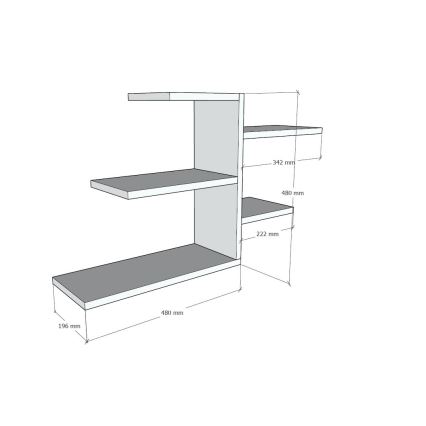 Sienas plaukts GAMI 48x82 cm balts