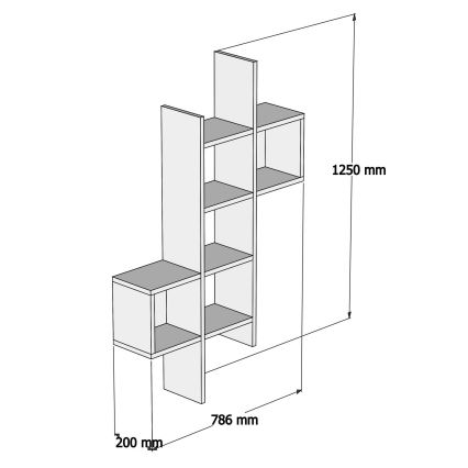 Sienas plaukts KENO 125x78,6 cm balts