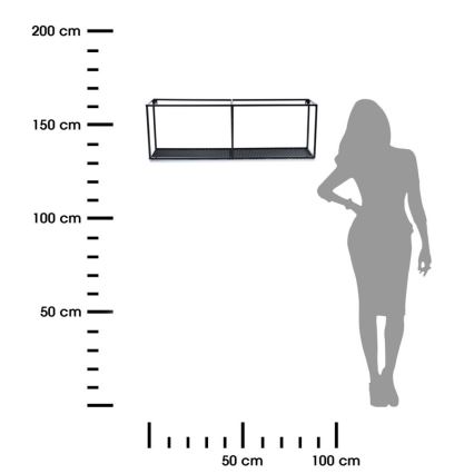 Sienas plaukts LOFT 30x90 cm