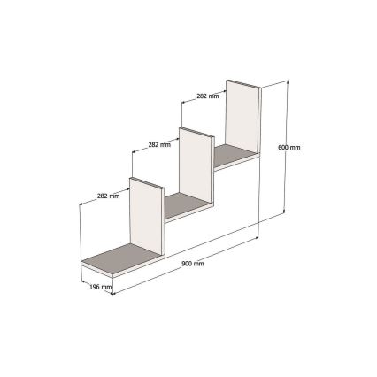 Sienas plaukts MIST 60x90 cm balts